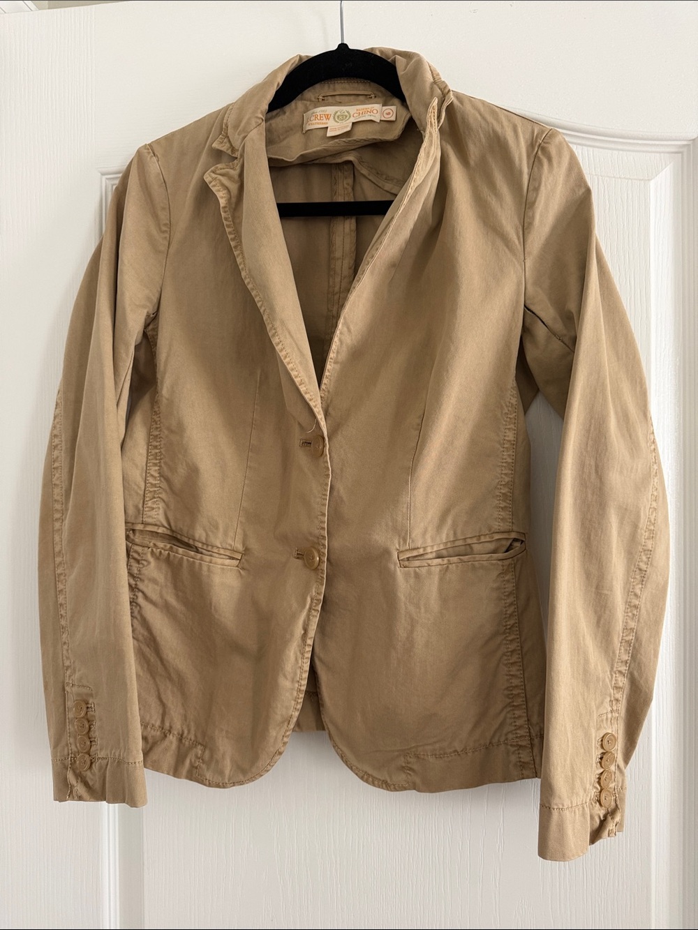 J. Crew Khaki Cotton Tailored Blazer